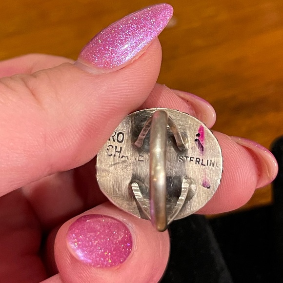 Vintage White Buffalo Turquoise Ring | size 7 - Picture 2 of 2